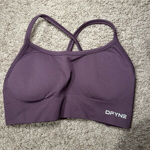 DFYNE Women's Cross Back Purple Sports Bra